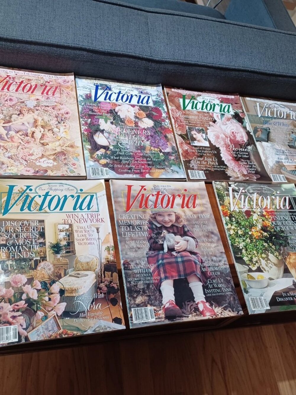 Lot of 7 Vintage Victoria Magazines 1996 Home Decorating Interior Design